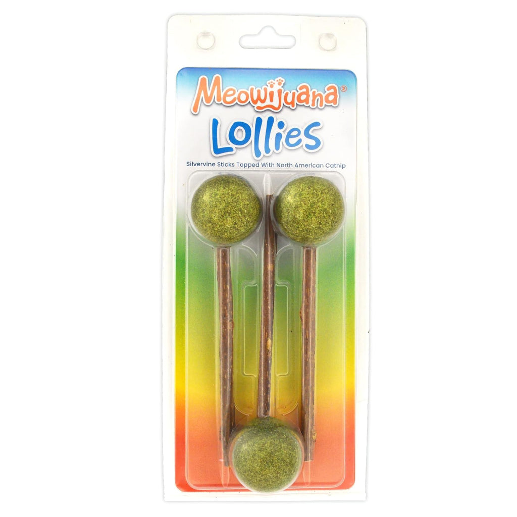 Meowijuana Lollies Silvervine Sticks with Catnip for Cats (3 ct)