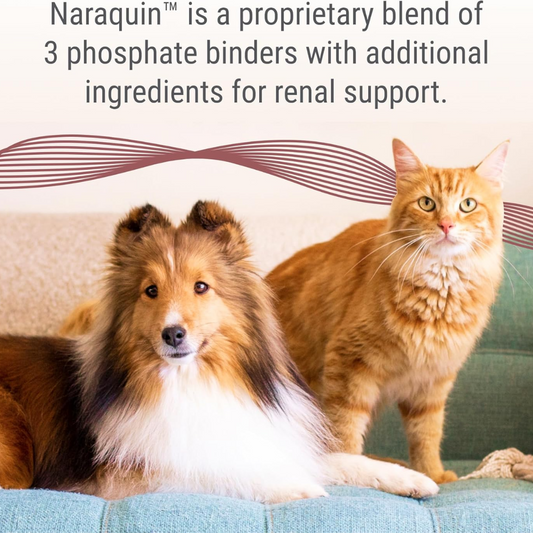 Nutramax Naraquin Renal Sprinkle Capsules for Dogs & Cats - a blend of 3 phosphate binders