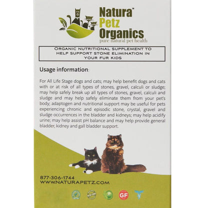 Natura Petz Organics Stone Breaker Starter Pack Organic Support for Bladder Stones & Kidney Stones (30 count) Turkey Flavoring for Cats