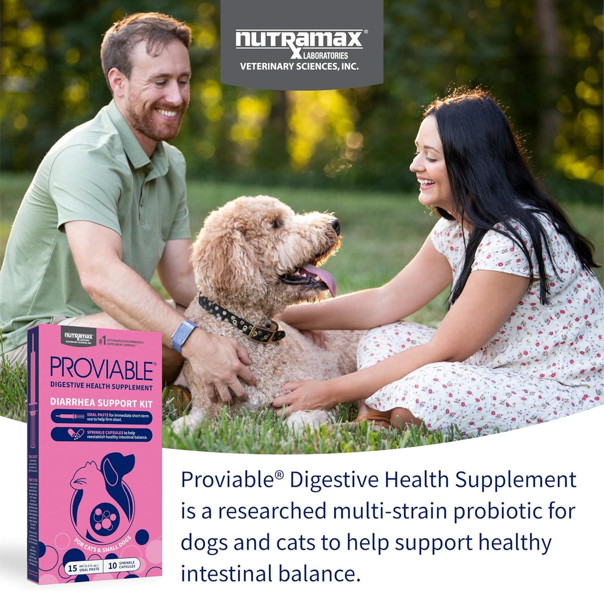 Nutramax Proviable Digestive Health Supplement Kit for Cats And Dogs