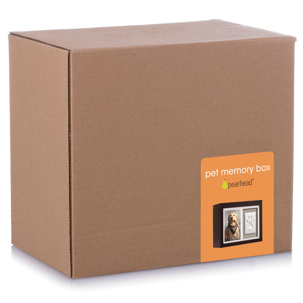 Brown cardboard box with an orange label featuring the Pearhead logo on a white background