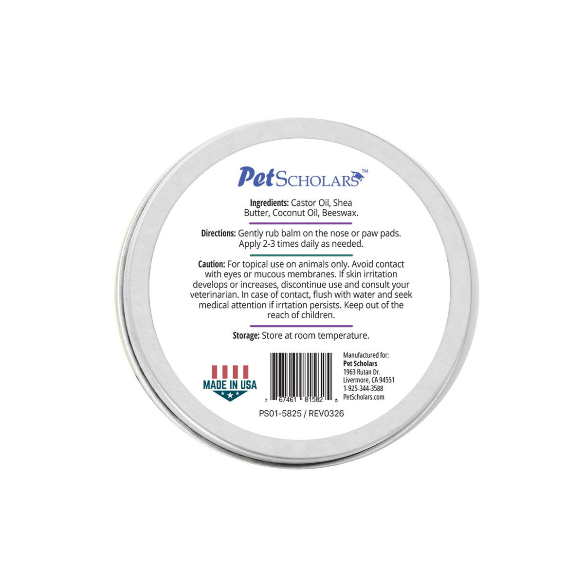 Pet Scholars Soothing Natural Shea Butter Balm for Dogs & Cats