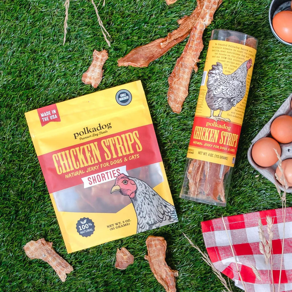 Polkadog Chicken Strips Natural Jerky For Dogs & Cats