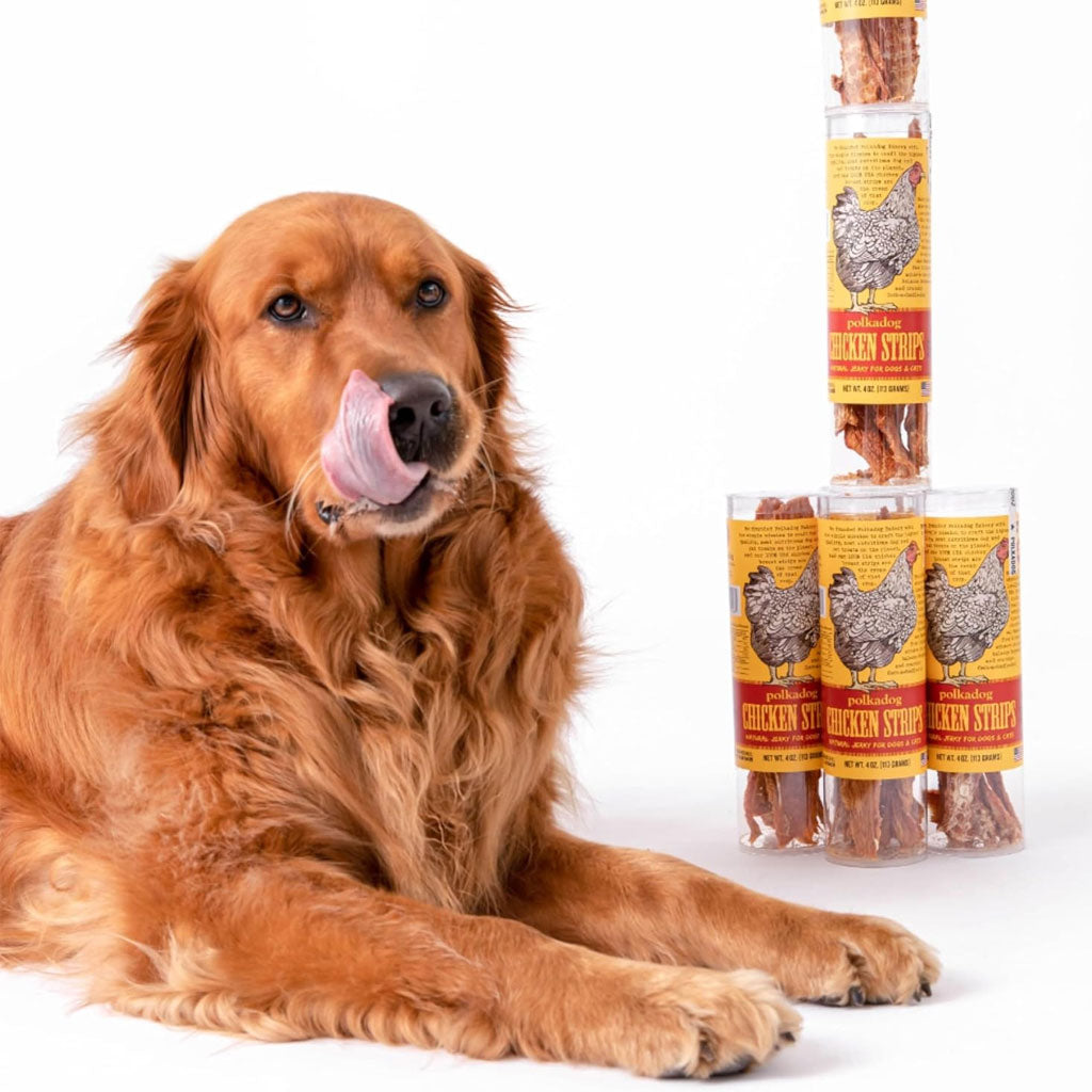 Polkadog Chicken Strips Natural Jerky For Dogs & Cats