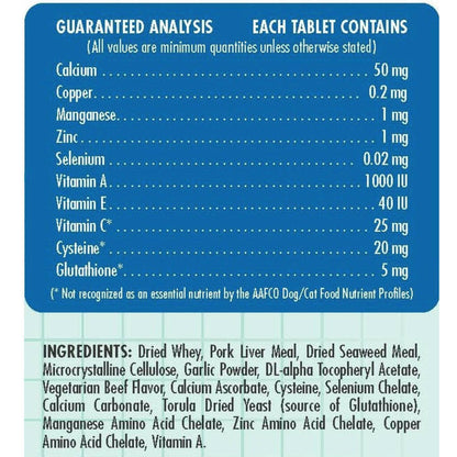 ProAnimal Antioxidant Immune Supplement for Dogs & Cats ingredients