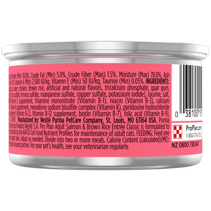 Purina Pro Plan Pate Salmon & Wild Rice Entree Wet Cat Food