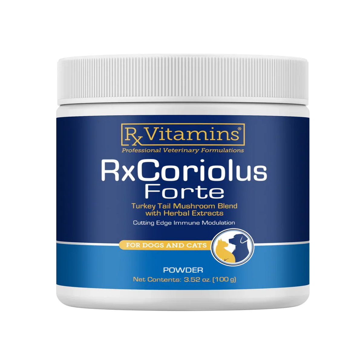 Rx Vitamins RxCoriolus Forte for Dogs & Cats 100-gram - Dog & Cat Supplements & Vitamins 1