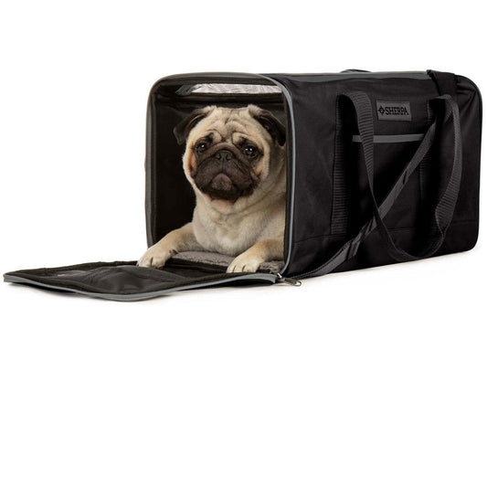 Sherpa Everyday Guaranteed On Board Soft-Sided Dog & Cat Carrier, Black, Medium
