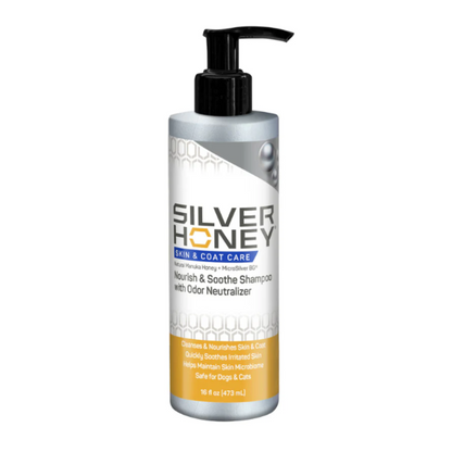 Silver Honey Skin & Coat Care Shampoo with Odor Neutralizer for Dogs & Cats (16 oz) - Shampoos & Conditioners 1