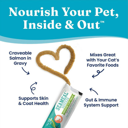 Solid Gold SeaMeal Squeeze Salmon In Gravy Mousse Lickable Cat Treat (0.5 oz tube, pack of 4)