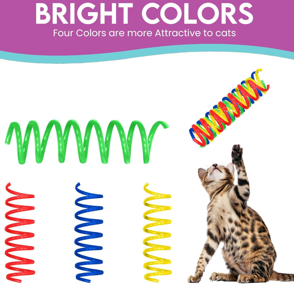 Ethical Colorful Springs Thin 10 pack Toy For Cat