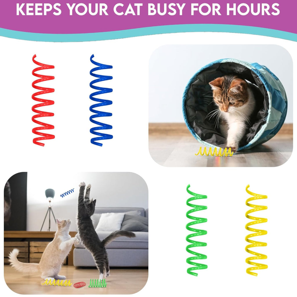 Ethical Colorful Springs Thin 10 pack Toy For Cat