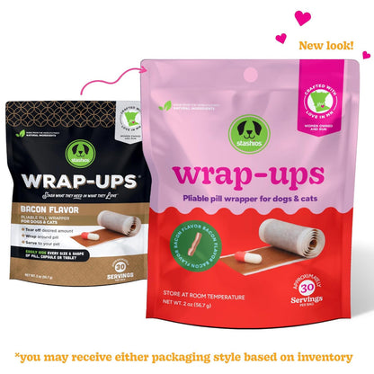 Stashios Wrap-Ups Bacon Flavor Pill Wrapper for Dogs & Cats (2 oz)