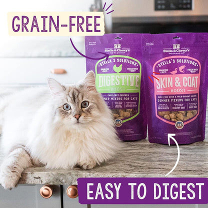 Stella & Chewy's Stella's Solutions Digestive Boost Cage-Free Chicken Freeze-Dried Meal Topper for Cats (7.5 oz)
