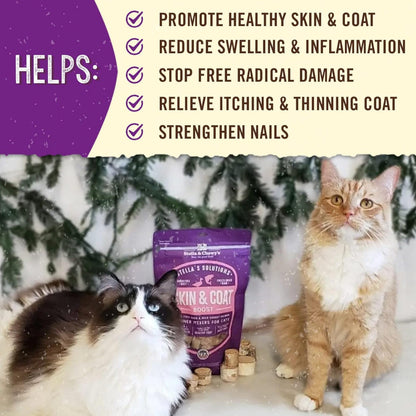 Stella & Chewy's Stella's Solutions Skin & Coat Support Duck & Salmon Freeze-Dried Meal Topper for Cats (7.5 oz)