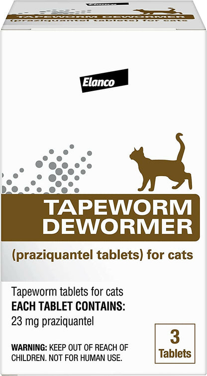 Tapeworm Dewormer for Cats (3 Tablets)