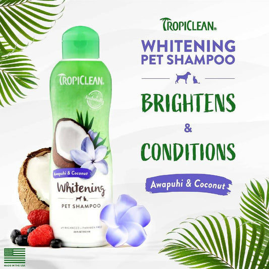 Tropiclean Awapuhi & Coconut Whitening Shampoo for Pets (20 oz)