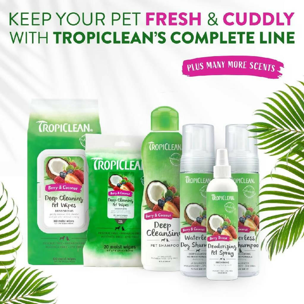 Tropiclean Coconut & Berry Deep Cleansing Shampoo For Pets (20 oz)