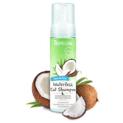 TropiClean Dander Reducing Waterless Cat Shampoo (7.4oz)