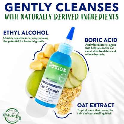 TropiClean Dual Action Ear Cleaner for Pets (4oz)