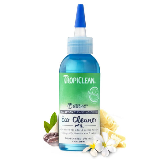 TropiClean Dual Action Ear Cleaner for Pets (4oz)