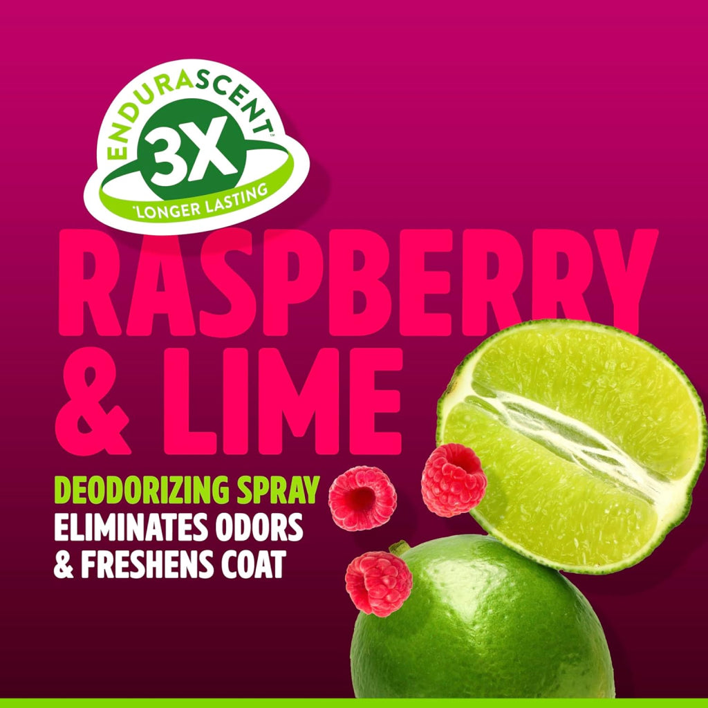 TropiClean EnduraScent Raspberry Lime Deodorizing Pet Spray For Dog & Cat (8 oz)
