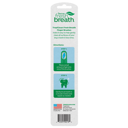 TropiClean Fresh Breath Finger Brushes for Pets- 2 pack