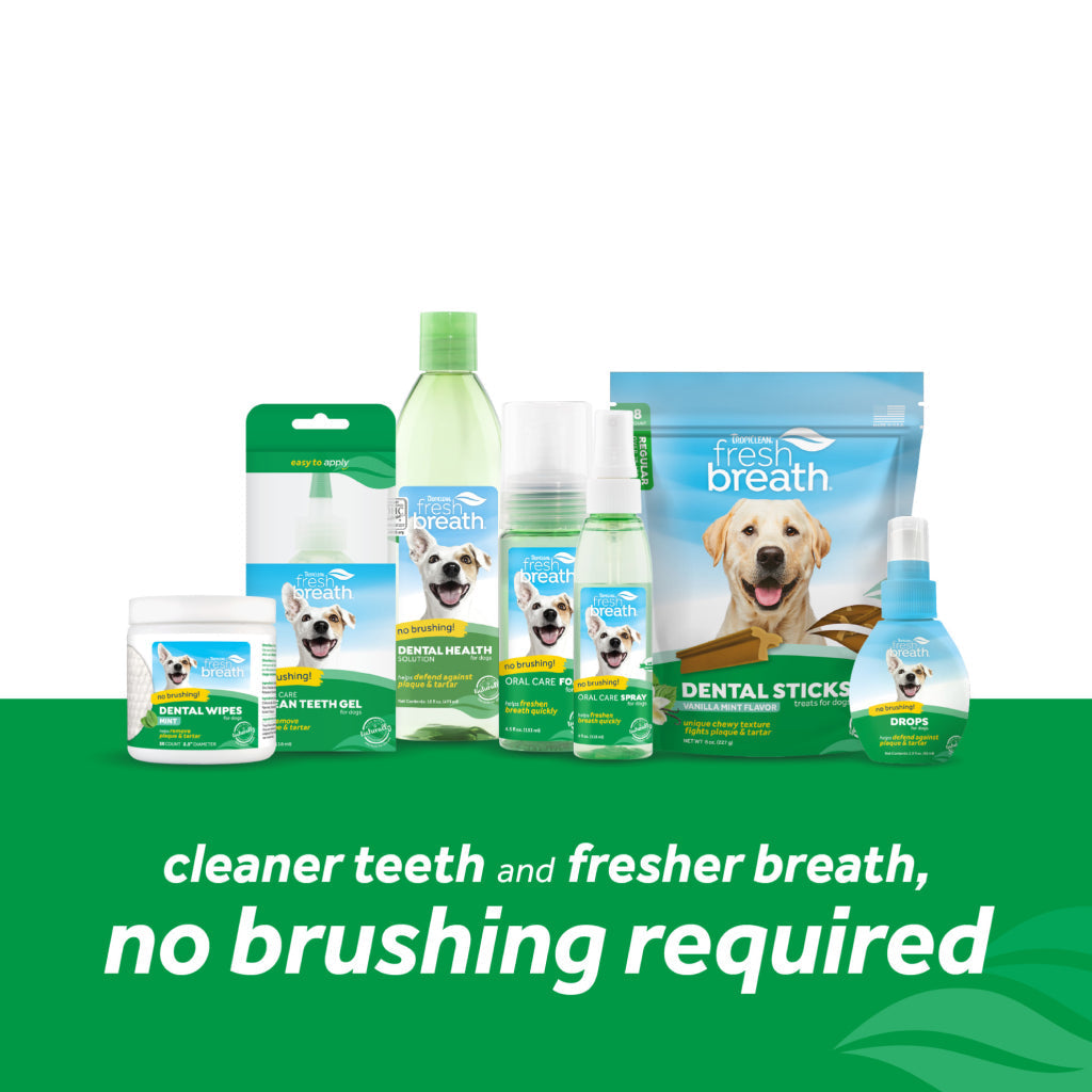 TropiClean Fresh Breath Advanced Whitening Dental Health Solution for Dogs