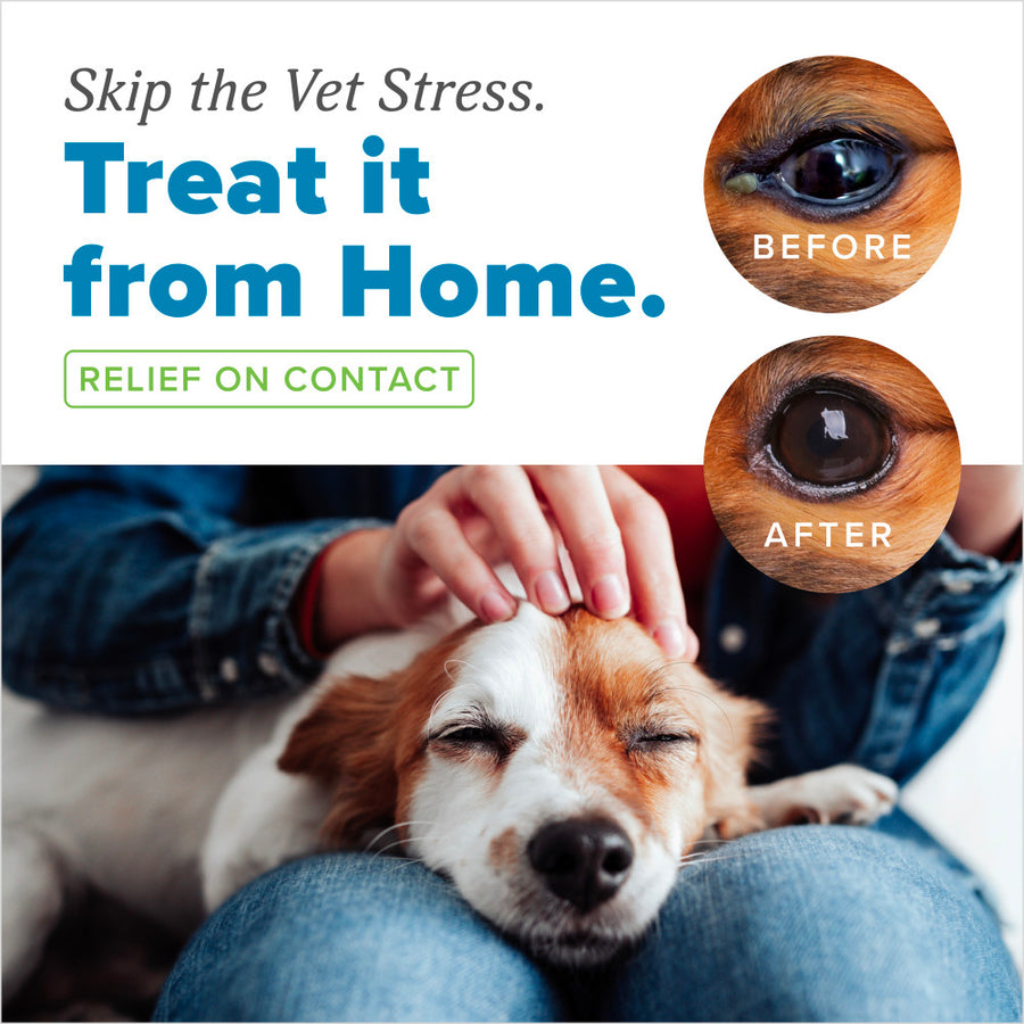 TropiClean HomeVet Soothing Eye Wash Liquid for Dogs & Cats - Treat it from home