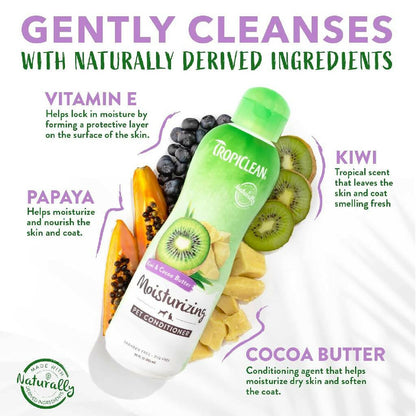 Tropiclean Kiwi * Cocoa Butter Moisturizing Conditioner For Pets (20 oz)