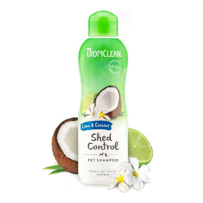 Tropiclean Lime And Coconut Shampoo Deshedding Shampoo for Pets (20 oz)