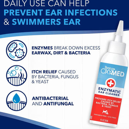 TropiClean OxyMed Enzymatic Ear Cleaner (4 oz)