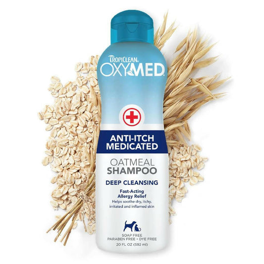 Tropiclean Oxy-Med Oatmeal Shampoo For Pets (20 oz)