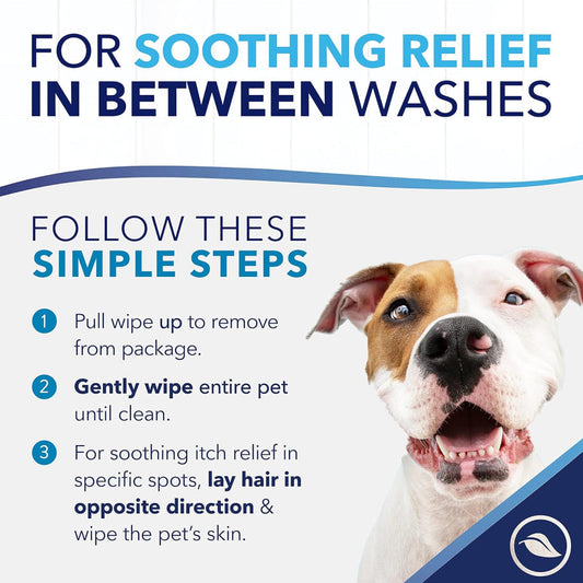 TropiClean OxyMed Soothing Allergy Relief Wipes For Dog & Cat (50 ct)