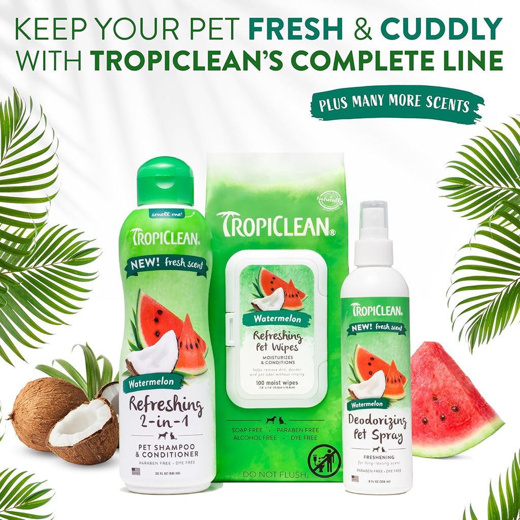 TropiClean Watermelon Waterless Shampoo for Dogs & Cats (7.4 oz)