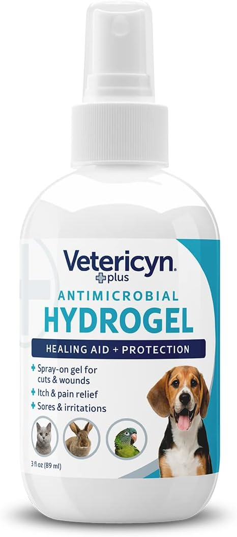 Vetericyn Plus Antimicrobial Wound & Skin Hydrogel Spray For Pets (3 oz)