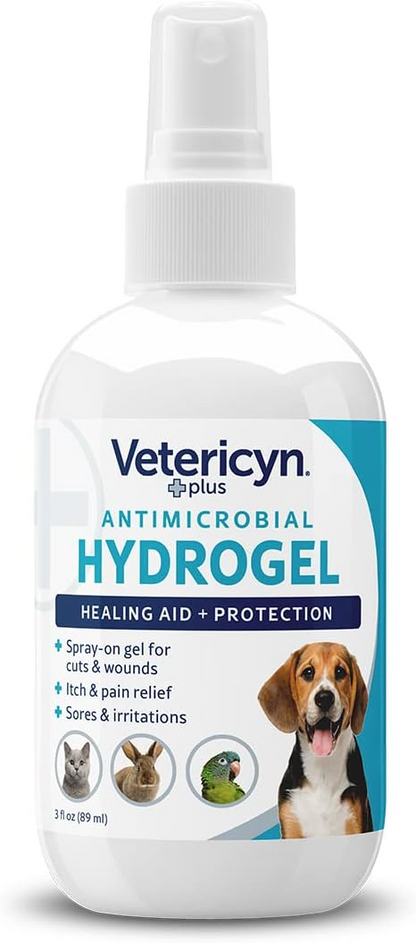 Vetericyn Plus Antimicrobial Wound & Skin Hydrogel Spray For Pets (3 oz)