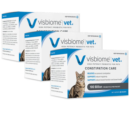 Visbiome Vet High Potency Probiotic Packets Constipation Care for Cats