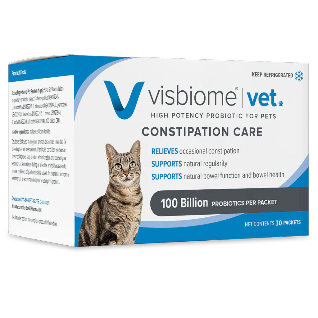 Visbiome Vet High Potency Probiotic Packets Constipation Care for Cats, 30-count