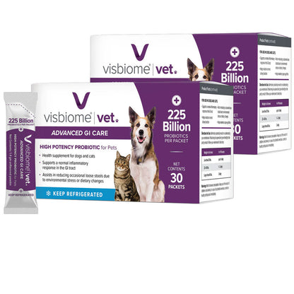 Visbiome Vet High Potency Probiotic Packets for Dogs & Cats
