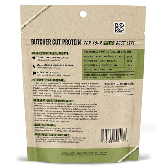 Vital Essentials Freeze-Dried Raw Rabbit Bites Treats For Cat