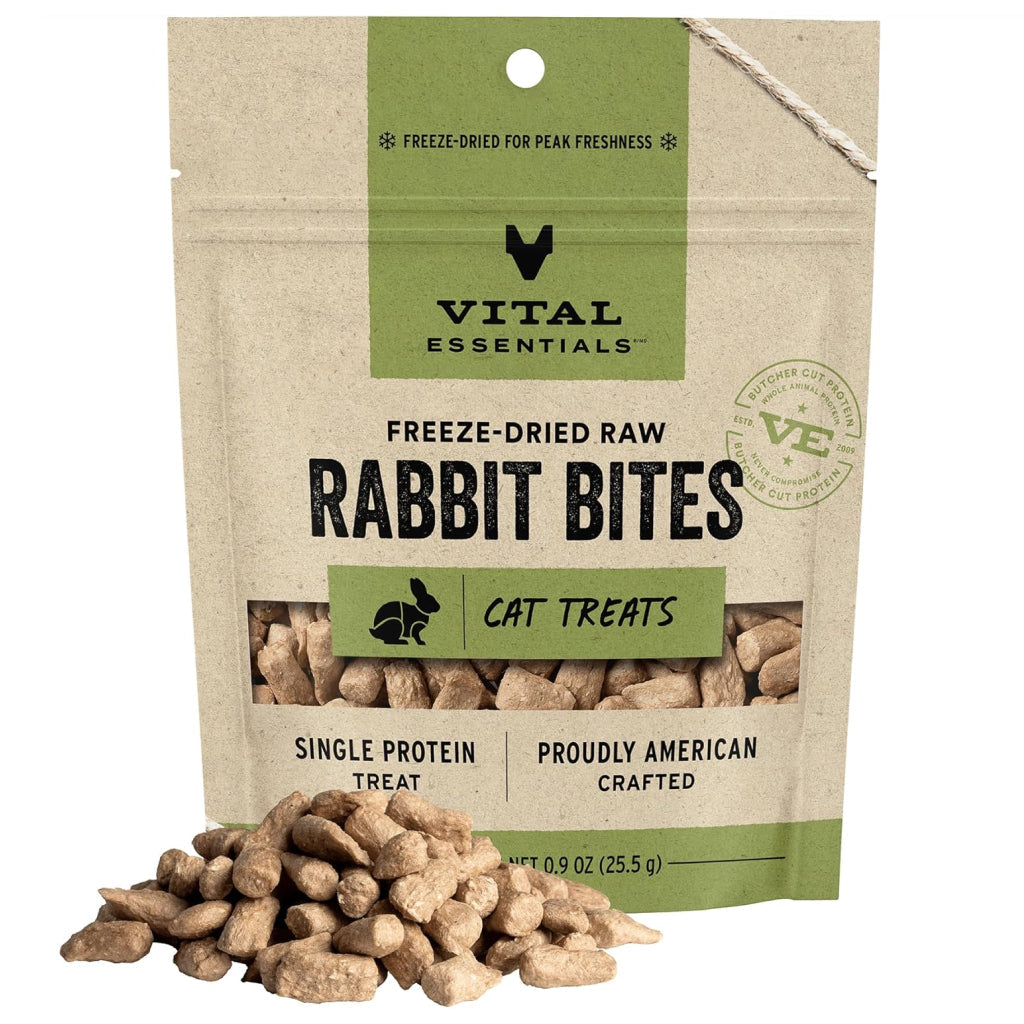 Vital Essentials Freeze-Dried Raw Rabbit Bites Treats For Cat
