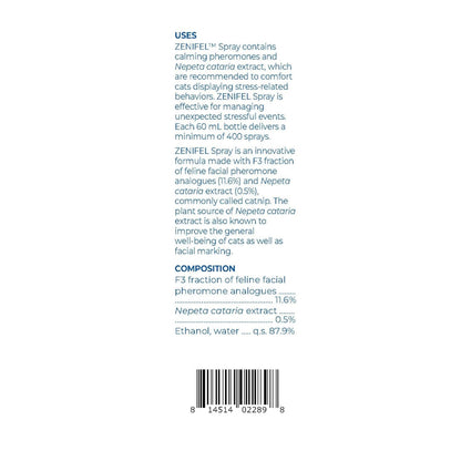 ZENIFEL Calming Pheromone Spray for Cats (2 oz)